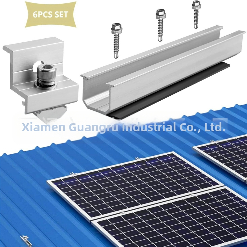 U-образна водеща релса, 6-частен комплект, алуминиева сплав, модел ING-SUR-6-piece, анодизирана