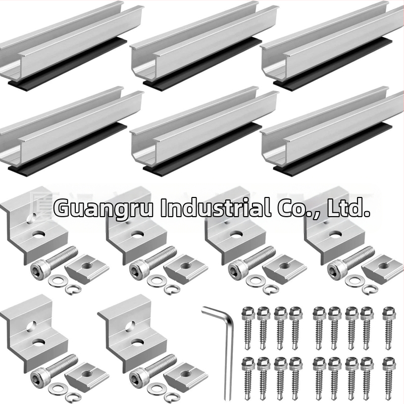 U-образна водеща релса, 6-частен комплект, алуминиева сплав, модел ING-SUR-6-piece, анодизирана