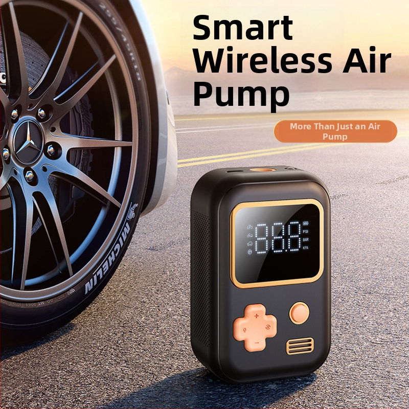 Pārnēsājams auto riepu piepūšanas pūtējs ar digitālo displeju, USB uzlāde (120 W, 7.4 V, gaisa plūsma 25 L/min)