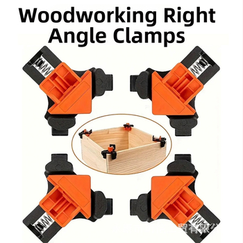 Medžio darbams stačiakampis spaustukas, 90°, reguliuojamas fiksatorius, ABS/PP medžiaga