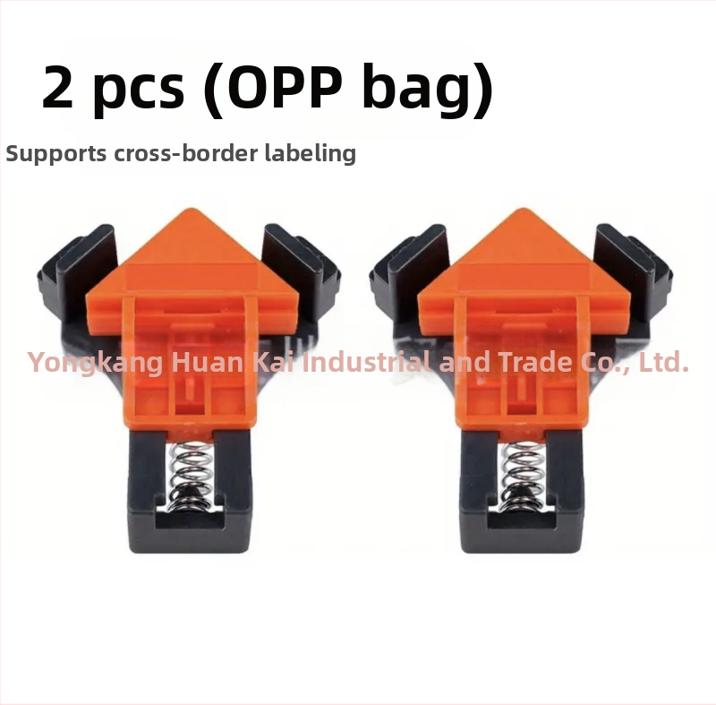 Medžio darbams stačiakampis spaustukas, 90°, reguliuojamas fiksatorius, ABS/PP medžiaga