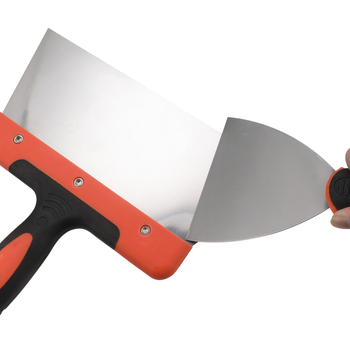 Комплект шпакловъчни ножове – плосък нож с огледално полирани остриета и различни дръжки (дървена, пластмасова, двуцветна) за шпакловане върху стени; произход Zhejiang