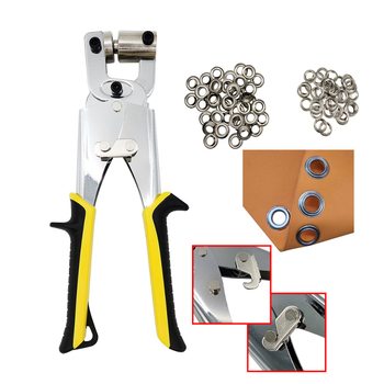 Kézi szemlyuk-lyukasztó eszköz zárral ponyvához – hordozható, ötvözet és vas, elektroplating bevonat