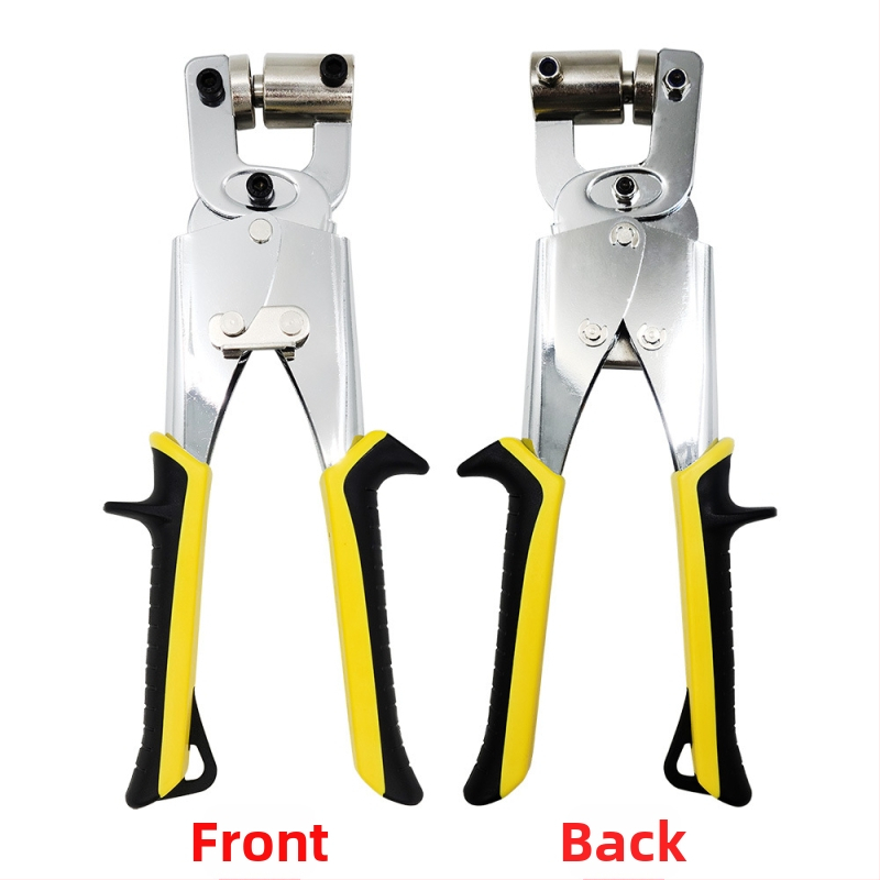 Ръчен инструмент за обков с ключалка за платнени тенти – преносим, конструкция: очен обков, материали: сплав и желязо, електропокритие