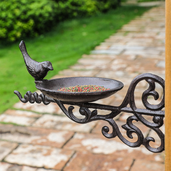 Madáretető – falikép, európai retro stílusú vasból, kerthez és kültérre, modern egyszerűség