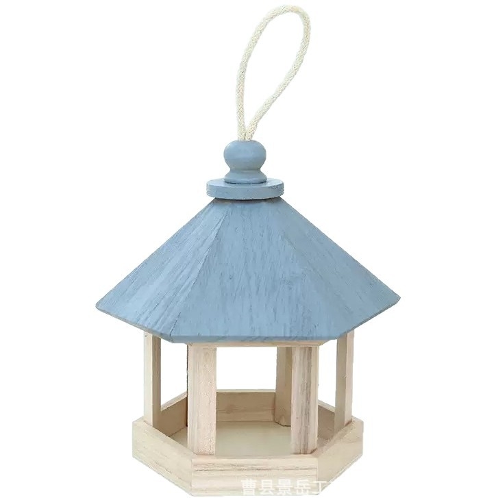 Висяща дървена хранилка за папагал с гнездо – пендел стил, Jingyue