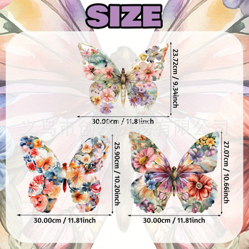 Boxwood πεταλούδα για τοίχο – ξύλινο διακοσμητικό, ζωικό σχέδιο, αγροτικό στυλ, γενική χρήση