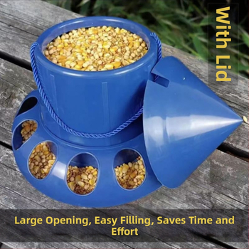 Antiszivárgó madáretető – versenyló galambok, csirkék, kacsák és fogoly számára – etetőtál és ételdoboz