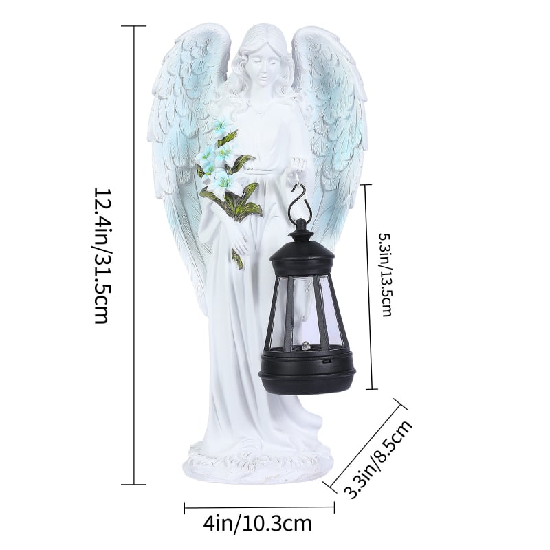 Napelemes angyal lámpa gyantából – kültéri kert dekoráció, karácsonyi sorozat, modern minimalista stílus