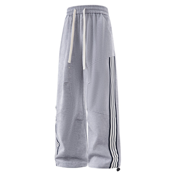 Ανδρικά παντελόνια casual-αθλητικά, χαλαρή γραμμή, μεσαία μέση, κλείσιμο με κορδόνι, ίσια μπατζάκια, πολυεστέρας