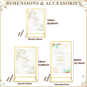 Сватбена арка от ковано желязо със знак и поставка за цветя — Материал: Желязо; Опаковка: картон; Марка: Ying Lin; За сватби; Персонализация: възможна