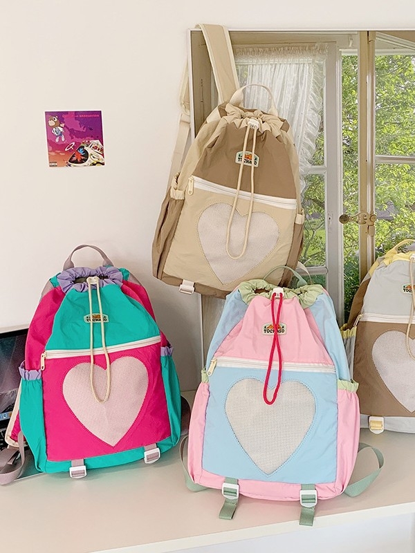 Gyerek hátizsák – uniszex, nylon, könnyű, gerincvédő, ívelt vállpántok, poliészter bélés, színkoordinált mintázat