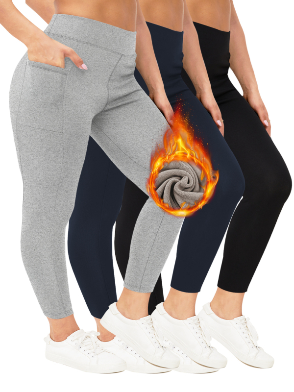 Κολάν με fleece εσωτερική επένδυση, υψηλή μέση, μήκος 9/10, πολυεστέρας-σπαντεξ μίξη, καφέ βελούρ ύφασμα