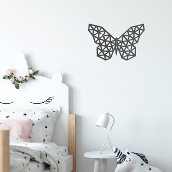 Αυτοκόλλητο τοίχου-καθρέφτης με γεωμετρικό μοτίβο πεταλούδας, ακρυλικό, αδιάβροχο, κατάλληλο για σαλόνι και υπνοδωμάτιο