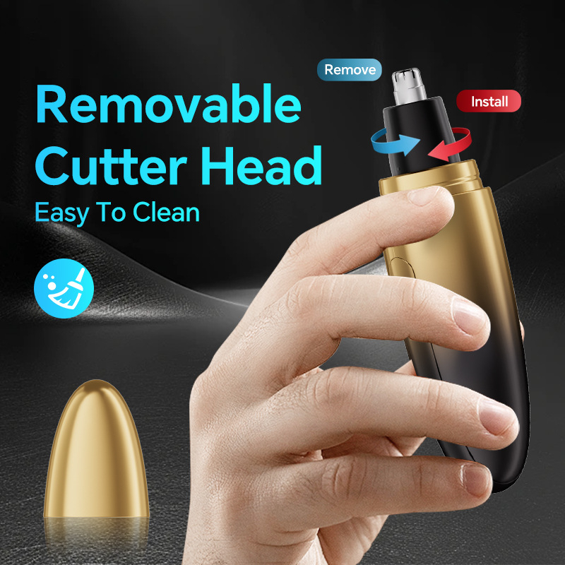 Trimmer electric pentru nas – încărcare USB, portabil, design ergonomic, baterie încorporată, cap de tăiere detașabil