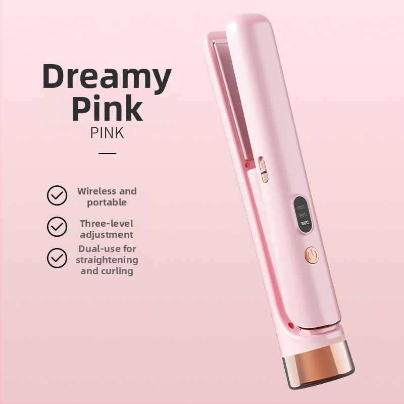 Διπλής χρήσης USB επαναφορτιζόμενος ισιωτή μαλλιών και σίδερο μπούκλας, 220V, 25W, 300 g, Μοντέλο 001