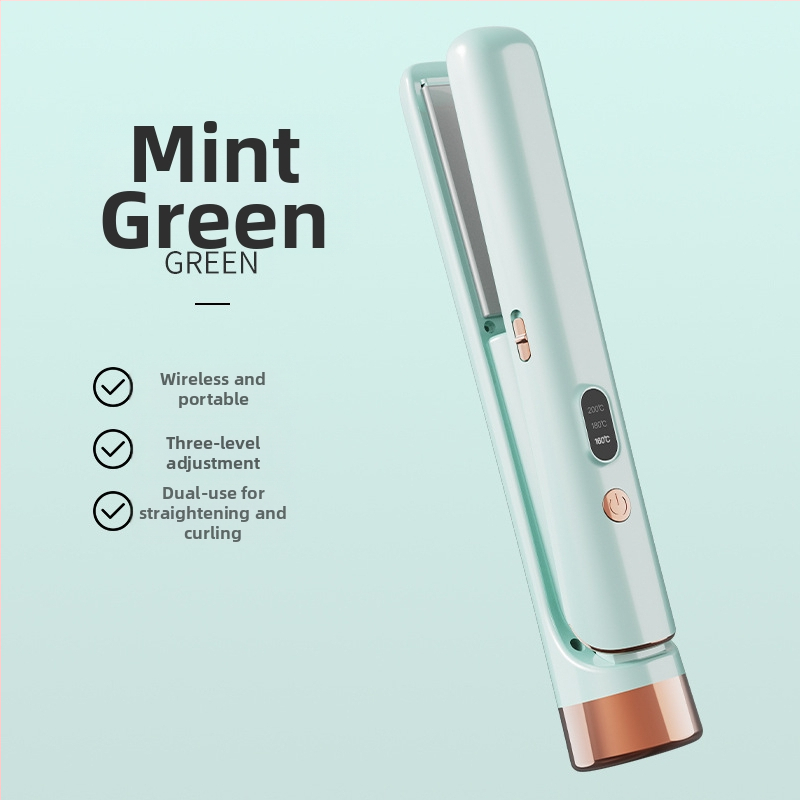 Διπλής χρήσης USB επαναφορτιζόμενος ισιωτή μαλλιών και σίδερο μπούκλας, 220V, 25W, 300 g, Μοντέλο 001