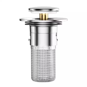 Καπάκι αποχέτευσης νιπτήρα, καθολικού τύπου bounce (ABS + ανοξείδωτο χάλυβα, χαλκού πυρήνας)