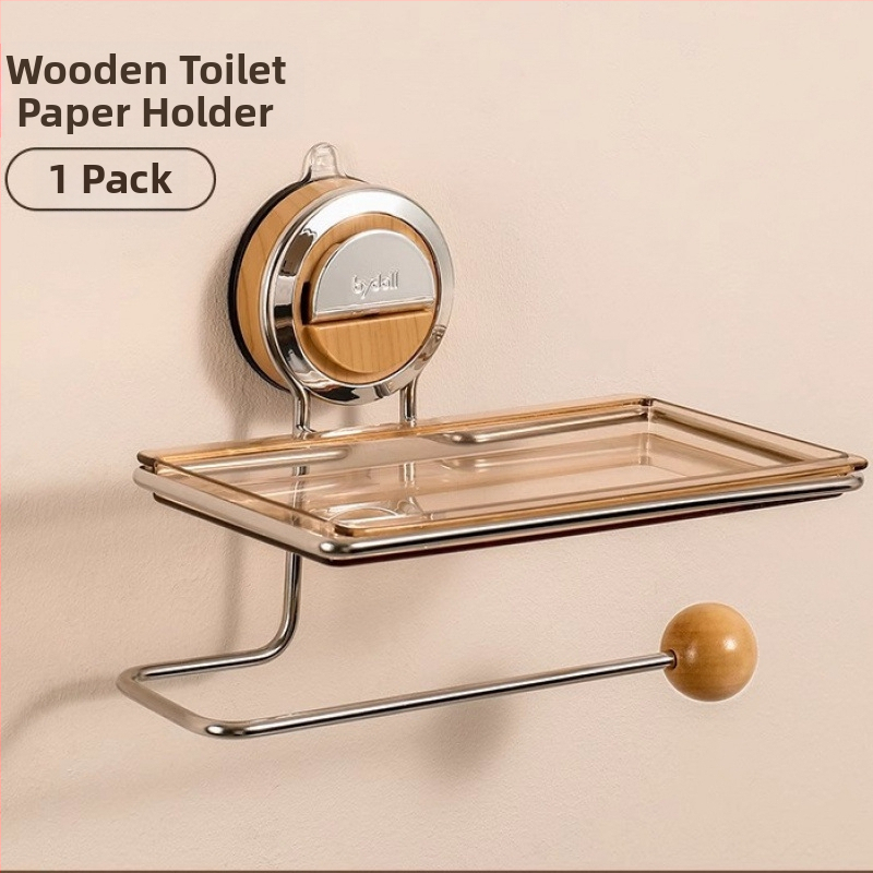 Sieninis popieriaus rulono laikiklis su siurbimo kilpeliu, marmuro raštas, stačiakampė forma, skandinaviškas stilius