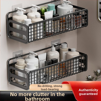 Sieninis plieninis laikymo laikiklis vonios kambariui ir virtuvei, 1 lentyna, paprastas ir šiuolaikiškas stilius, be gręžimo