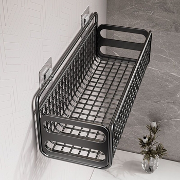 Sieninis plieninis laikymo laikiklis vonios kambariui ir virtuvei, 1 lentyna, paprastas ir šiuolaikiškas stilius, be gręžimo