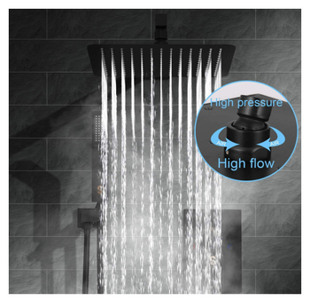 Vandens krioklio stiliaus vonios maišytuvo su dušu, įstatomas į sieną, modelis 192, darbinė temperatūra 0–99°C