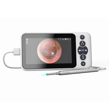 Οπτικό ενδοσκόπιο αυτιού με πολυλειτουργικό σετ κουταλιών αυτιών (παιδικά και φωτιζόμενα), ABS πλαστικό, οθόνη Ultra HD, για φροντίδα κατοικίδιων