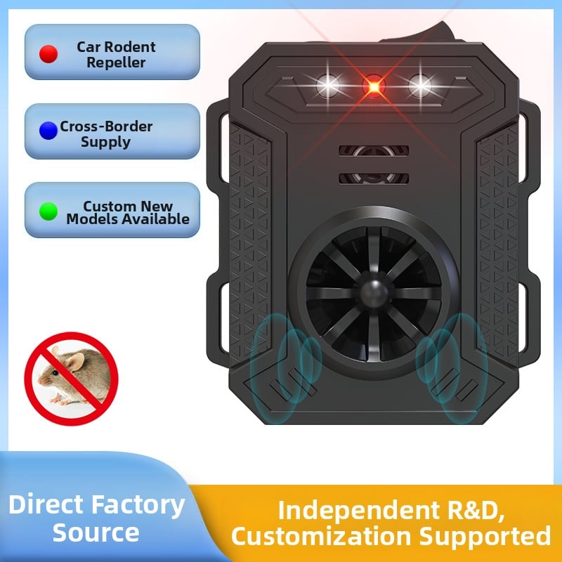 Autó ultrahangos rágcsálóriasztó – ABS négyzet alakú tok, 12V, 0.45W, modellek WH-532/531/523/538