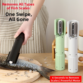 Οικιακός ασύρματος ηλεκτρικός αποξεστήρας φολιδιών ψαριού, ABS + ανοξείδωτο ατσάλι, μοντέρνο μινιμαλιστικό στυλ