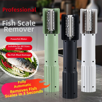 Οικιακός ασύρματος ηλεκτρικός αποξεστήρας φολιδιών ψαριού, ABS + ανοξείδωτο ατσάλι, μοντέρνο μινιμαλιστικό στυλ