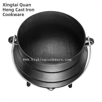 Tryjų kojų ketaus puodas su pakabiniu košeliu, be dengimo, modelis BK-2913, talpa daugiau nei 5 litrai