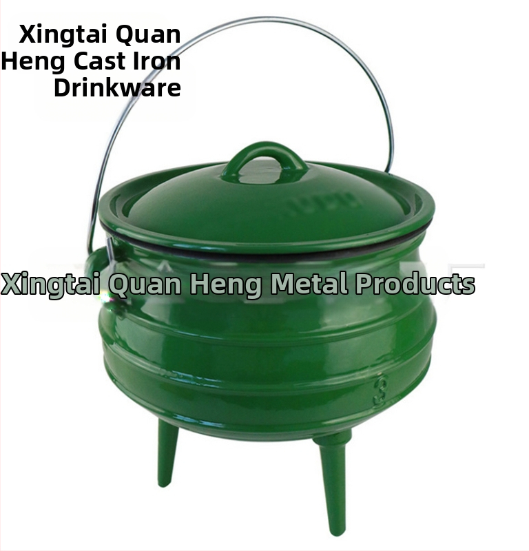 Tryjų kojų ketaus puodas su pakabiniu košeliu, be dengimo, modelis BK-2913, talpa daugiau nei 5 litrai