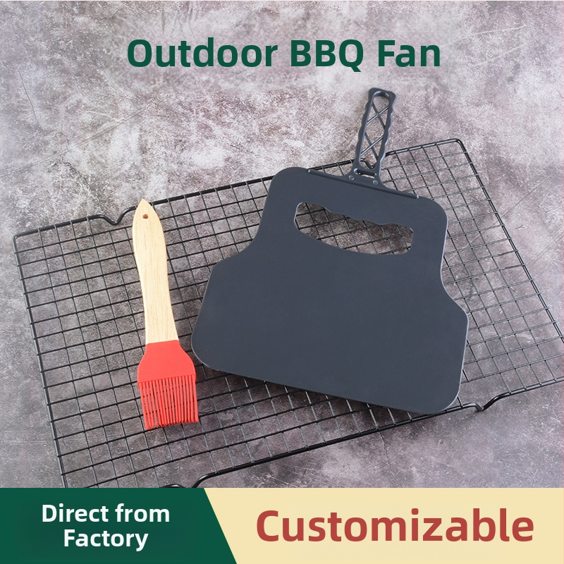Hongxin BBQ degšanas stiprināšanas ventilators, ārējai lietošanai, portatīvs, ar plastmasas plāksni
