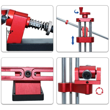 Заточващ инструмент за ножове с фиксиран ъгъл от алуминиева сплав, регулируем и обратим — професионален заточител Tetmu Machinery