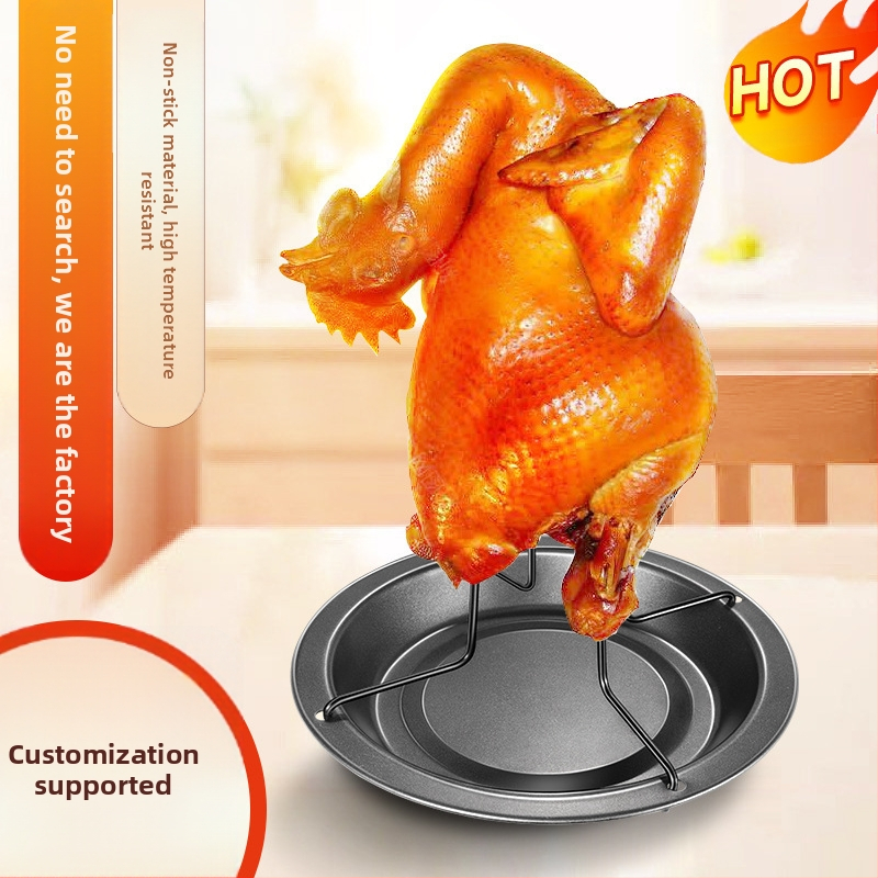 Vištienos kepsninės grotelių laikiklis, kvadratinės formos, sulankstomas, kepimui ant grotelių