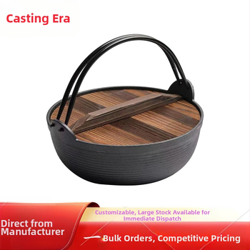 Lietots dzelzs kempinga katls bez pārklājuma, 1–5 personām, vāks no koka un stikla, universāls plīts