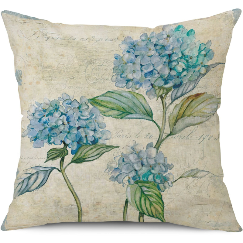 Lininis pagalvėlės užvalkalas su gėlių raštu – pritaikomas, spausdinimas ir siuvimas