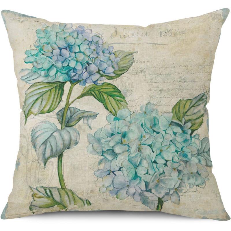 Lininis pagalvėlės užvalkalas su gėlių raštu – pritaikomas, spausdinimas ir siuvimas