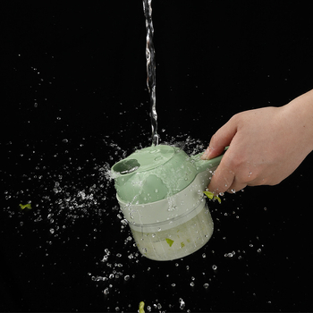 Гатлинг електрически ръчен кухненски робот за зеленчуци и чесън, мултифункционален, капацитет 1–3 л, ≤36 V, 10000–19999 об./мин, 2 остриета, напълно автоматичен