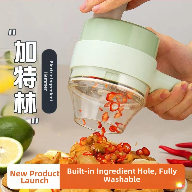 Гатлинг електрически ръчен кухненски робот за зеленчуци и чесън, мултифункционален, капацитет 1–3 л, ≤36 V, 10000–19999 об./мин, 2 остриета, напълно автоматичен