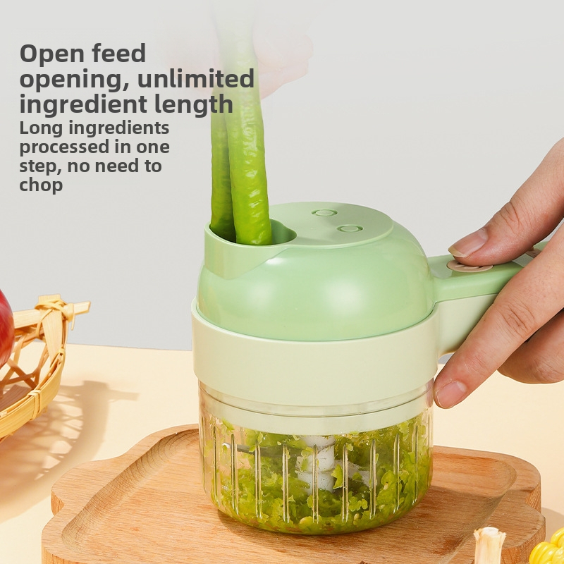 Гатлинг електрически ръчен кухненски робот за зеленчуци и чесън, мултифункционален, капацитет 1–3 л, ≤36 V, 10000–19999 об./мин, 2 остриета, напълно автоматичен