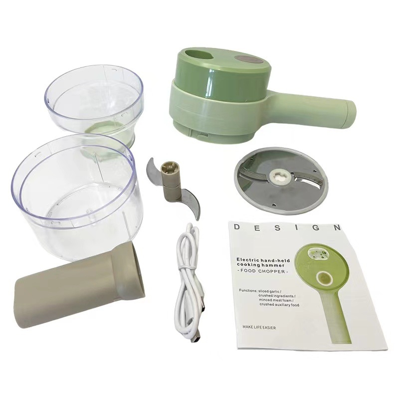 Гатлинг електрически ръчен кухненски робот за зеленчуци и чесън, мултифункционален, капацитет 1–3 л, ≤36 V, 10000–19999 об./мин, 2 остриета, напълно автоматичен