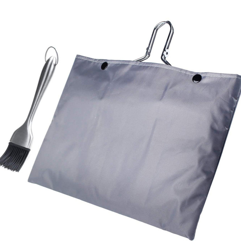 Grilio tinklo krepšys iš nerūdijančio plieno, kvadratinė forma, sulankstomas, 0,7 kg