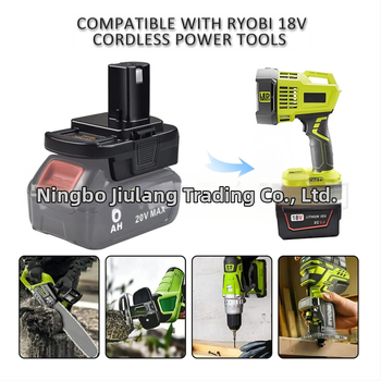 DM18RL USB akkumulátor adapter 20V/18V Li-ion akkumulátorokhoz DeWalt/Milwaukee, USB kimenet iPhone 15/16 töltéséhez