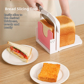Train Head Χειροκίνητος Κοπτήρας Ψωμιού από Ανοξείδωτο Ατσάλι με Αναδιπλούμενο Κόπτη για Σάντουιτς