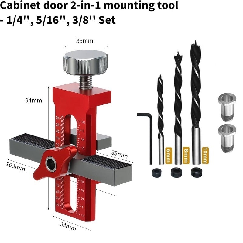 Alumíniumötvözetes szekrényajtó szerelőeszköz – többfunkciós rögzítő és gyors fúrás pozicionáló eszköz