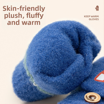 Vaikų žieminės pirštinės su karikatūrų dizainu, pusiau pirštų stilius, megzti akriliniai pluoštai, šiluma vaikams, žiema ir ruduo