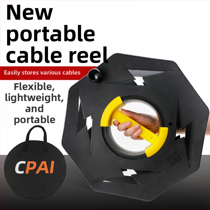 Nešiojama laidų ritės laikymo priemonė — tuščias ritė laidams su vyniojimo funkcija, izoliacija iki 1000V, britų stilius / metrinis formatas