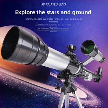 Космически телескоп за деца – версия за ученици, с алуминиево тяло, висока резолюция на звездите, DIY приятелски, мултифункционален електрически научен комплект за възраст 7–14 години