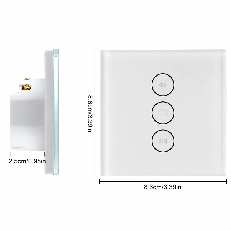 Vienos krypties užuolaidų jungiklis su nuotolinio valdymo – darbinė temperatūra -20…50°C, CE, ROHS sertifikatai, pakuotė 50 vnt./dėžė (11 kg)